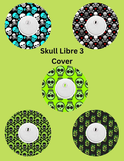 Dexcom G7 Libre CGM Covers Skull Shaped or Round for Dexcom G7 Libre 2 Libre 3 Dexcom G6 Style Pack of 5
