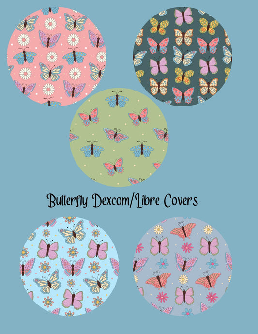 Butterfly CGM Covers: Dexcom G7 G6, Libre 2/3 Style Pack