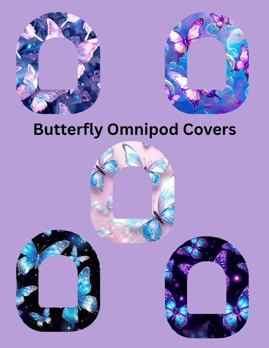 Omnipod Cover Butterfly Theme Style Pack of 5