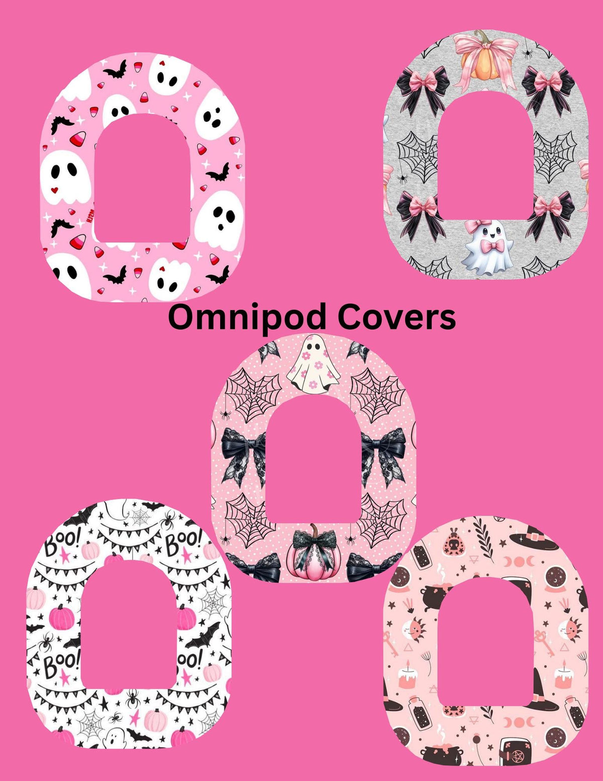 Omnipod Cover Ghost Theme Style Pack of 5