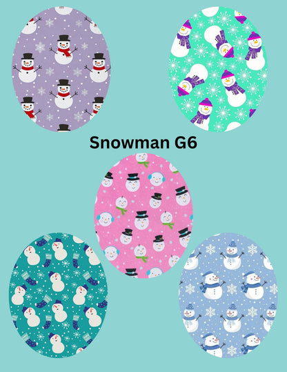 Snowman Dexcom G7 CGM Cover Patches, Themed Pack of 5