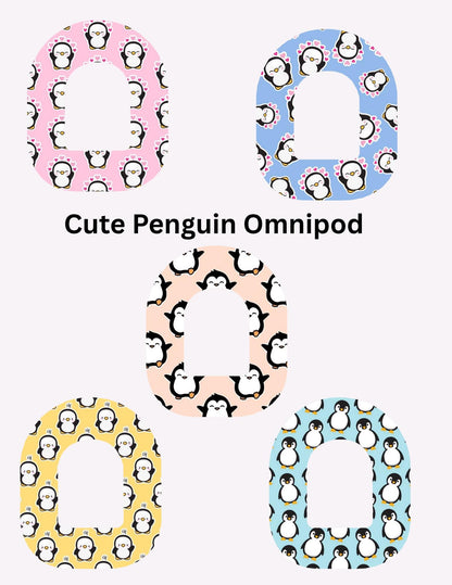 Pastel Penguin CGM Cover: Dexcom, Libre, Omnipod - 5 Pack