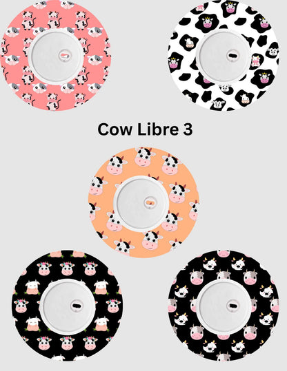 Cow Dexcom/Libre Sensor Covers, CGM Adhesive Patches, Set of 5