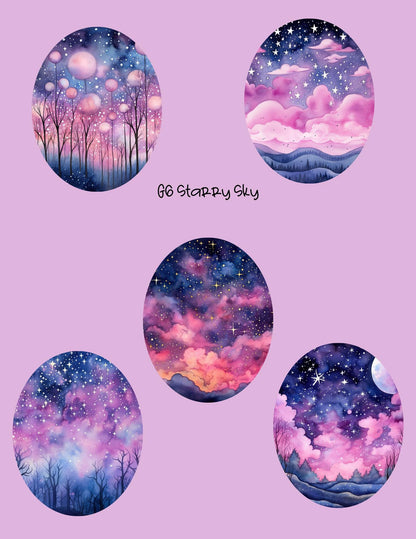 Starry Sky Dexcom CGM Cover Patches, Style Pack of 5