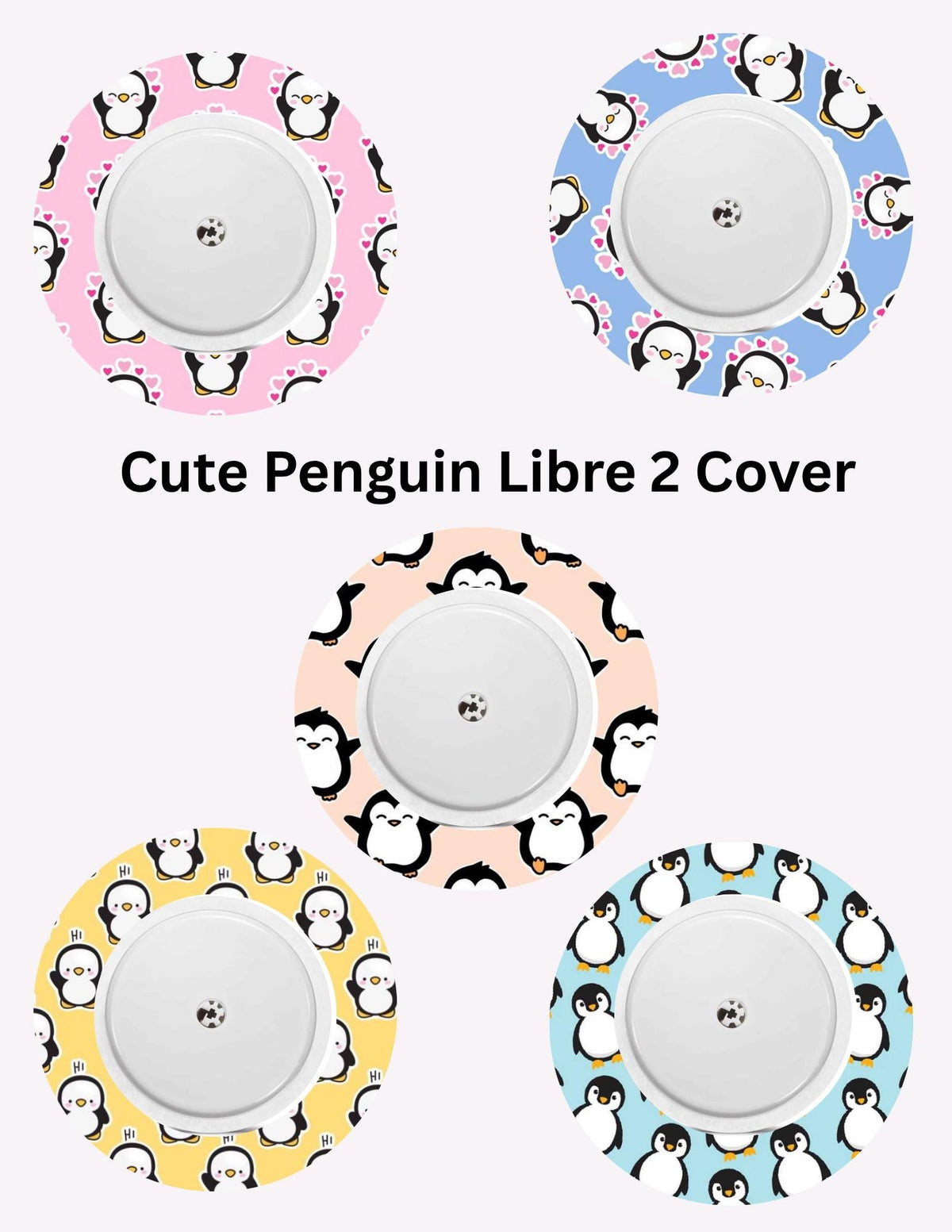 Pastel Penguin CGM Cover: Dexcom, Libre, Omnipod - 5 Pack