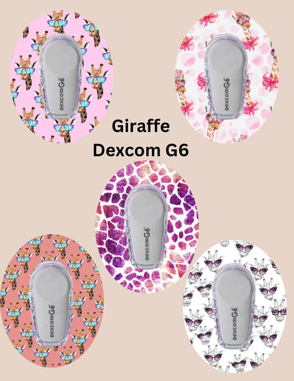 Giraffe Dexcom G7 CGM Cover Patches, Themed 5-Pack