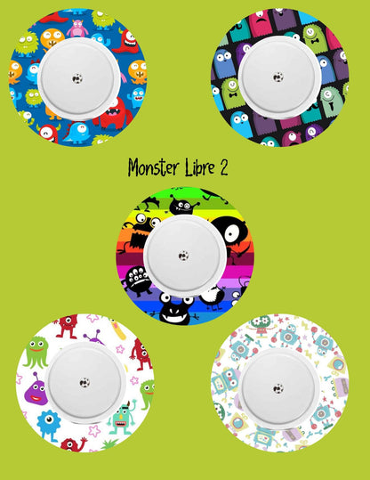 Dexcom G7 Dexcom G6 Libre 3, Libre 2 CGM Cover Patches Cute Monster Theme Style Pack of 5 with or without opening