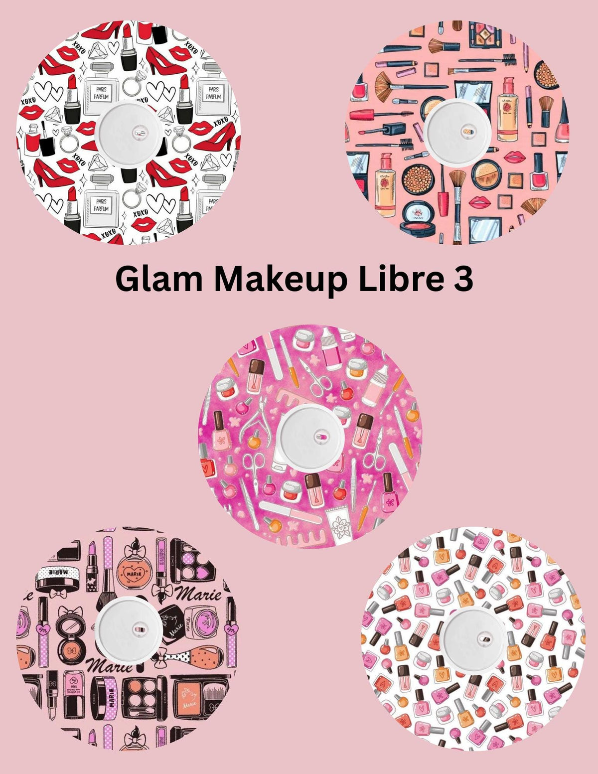 Glam Makeup CGM Patches, Dexcom G7, Libre 3, Omnipod Cover, Pack of 5