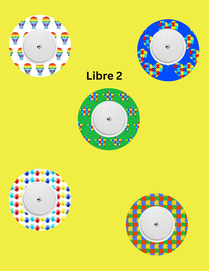 Autism Awareness CGM Patch, Dexcom G7, Libre 3 Cover, Style Pack of 5