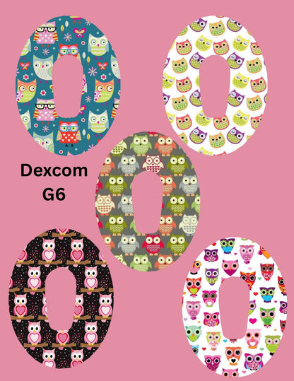 Owl Dexcom G7/Libre CGM Cover Patches, Style Pack of 5