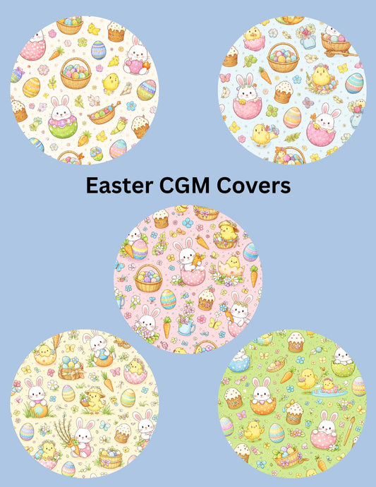 Easter Bunny Chicks CGM Patches, Dexcom G7, Libre 3, Omnipod, Pack of 5