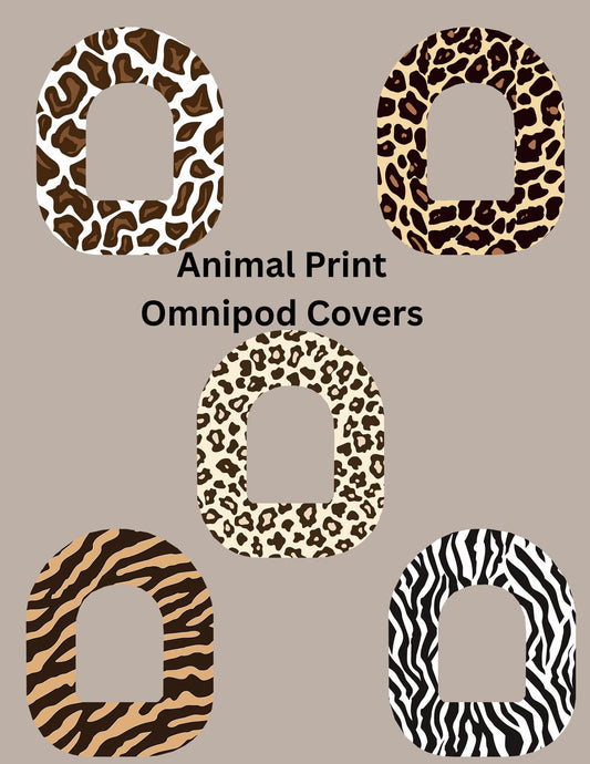 Omnipod Cover Animal Print Theme Style Pack of 5