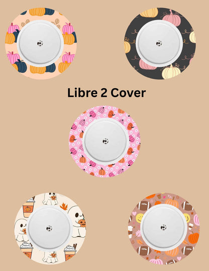 Pumpkin CGM Cover Patches, Dexcom G7, Libre, Halloween Style, 5 Pack