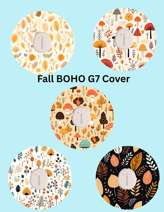 Boho Fall CGM Covers, Dexcom G7, G6, Libre 2, 3, Omnipod, 5 Pack