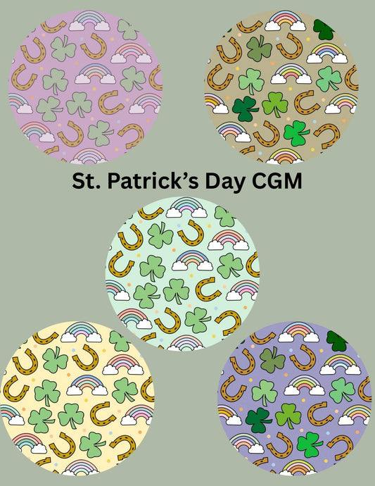 St. Patrick's Day CGM Patches, Dexcom G7 G6 Libre Omnipod Cover (Pack of 5)