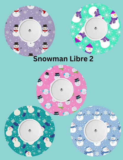 Snowman Dexcom G7 CGM Cover Patches, Themed Pack of 5