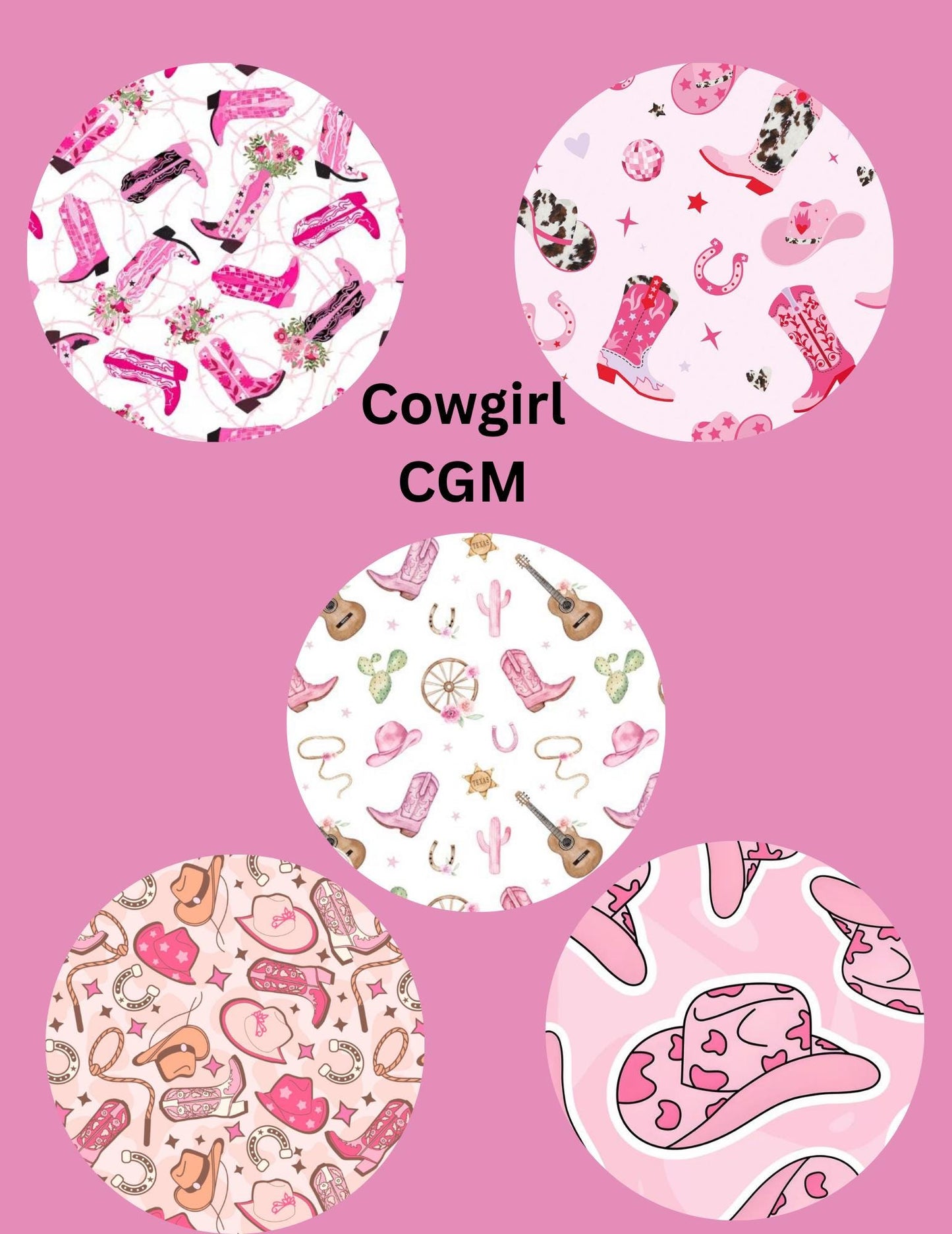 Cowgirl Dexcom G7 CGM Cover Patches, 5-Pack