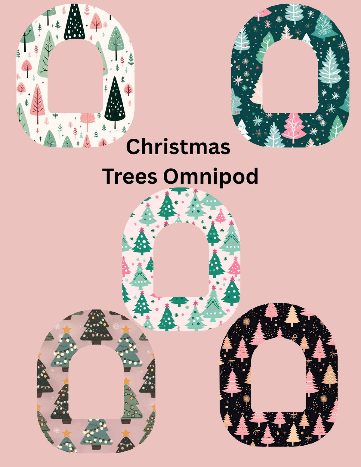 Christmas Tree Dexcom G7 CGM Patches, Themed 5 Pack