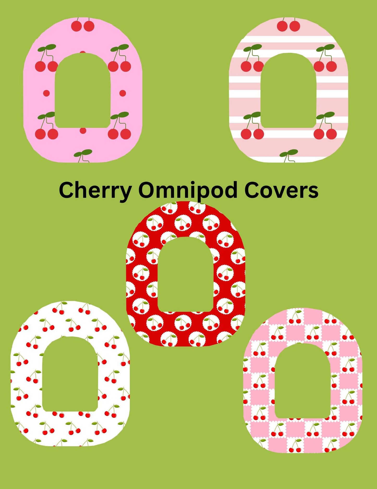 Omnipod Cover Cherry Theme Style Pack of 5