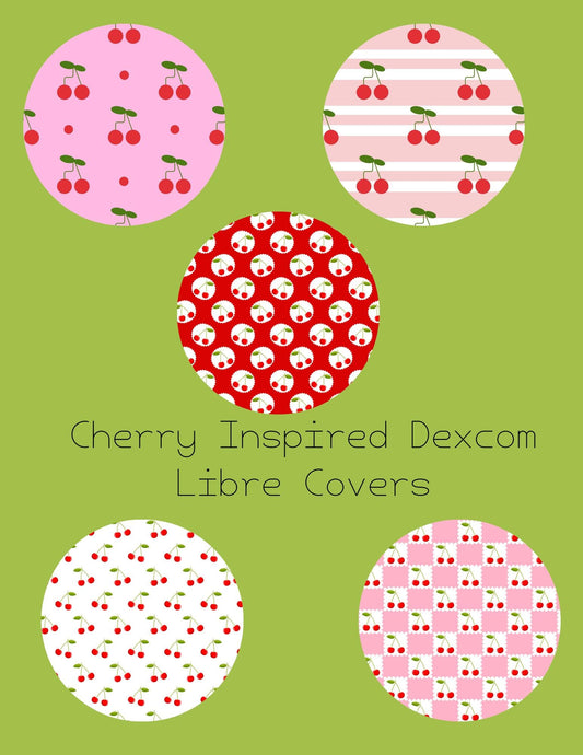 Cherry CGM Stickers, Dexcom G7 G6 Libre 3 Covers, Style Pack