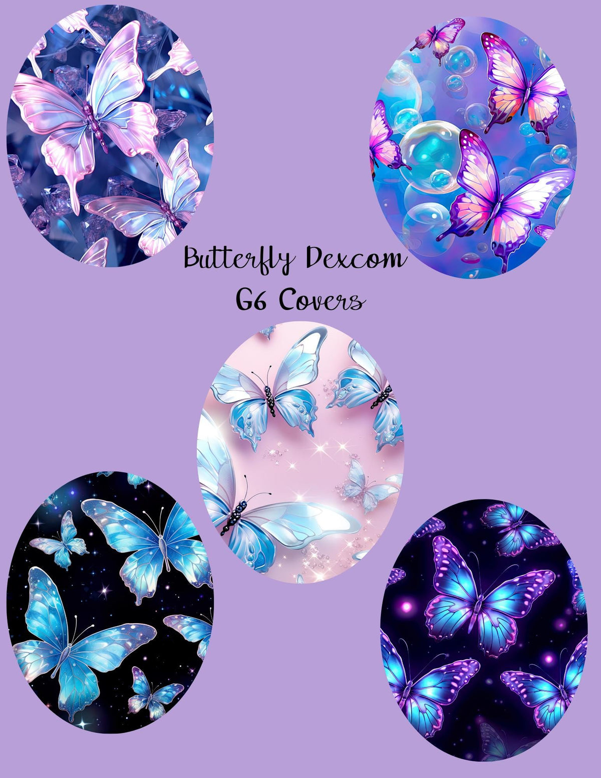 Butterfly Dexcom G7/Libre CGM Covers, Style Pack