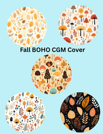 Boho Fall CGM Covers, Dexcom G7, G6, Libre 2, 3, Omnipod, 5 Pack