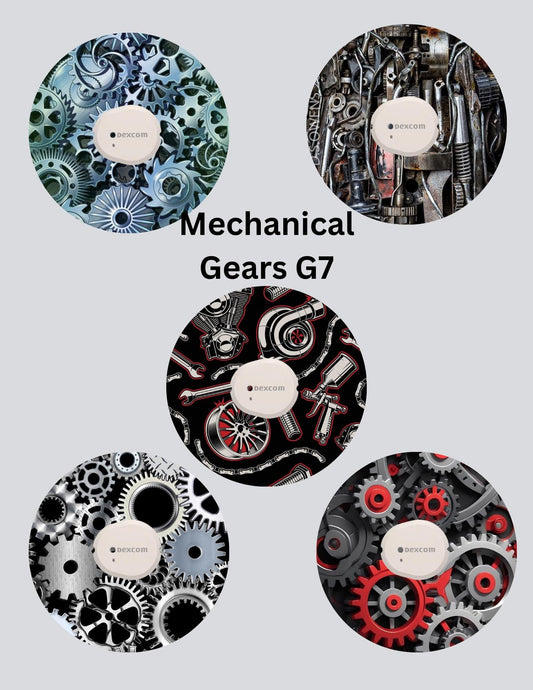 Mechanical Gears CGM SuperSkin Patch, Dexcom G7, Libre, Omnipod, 5 Pack