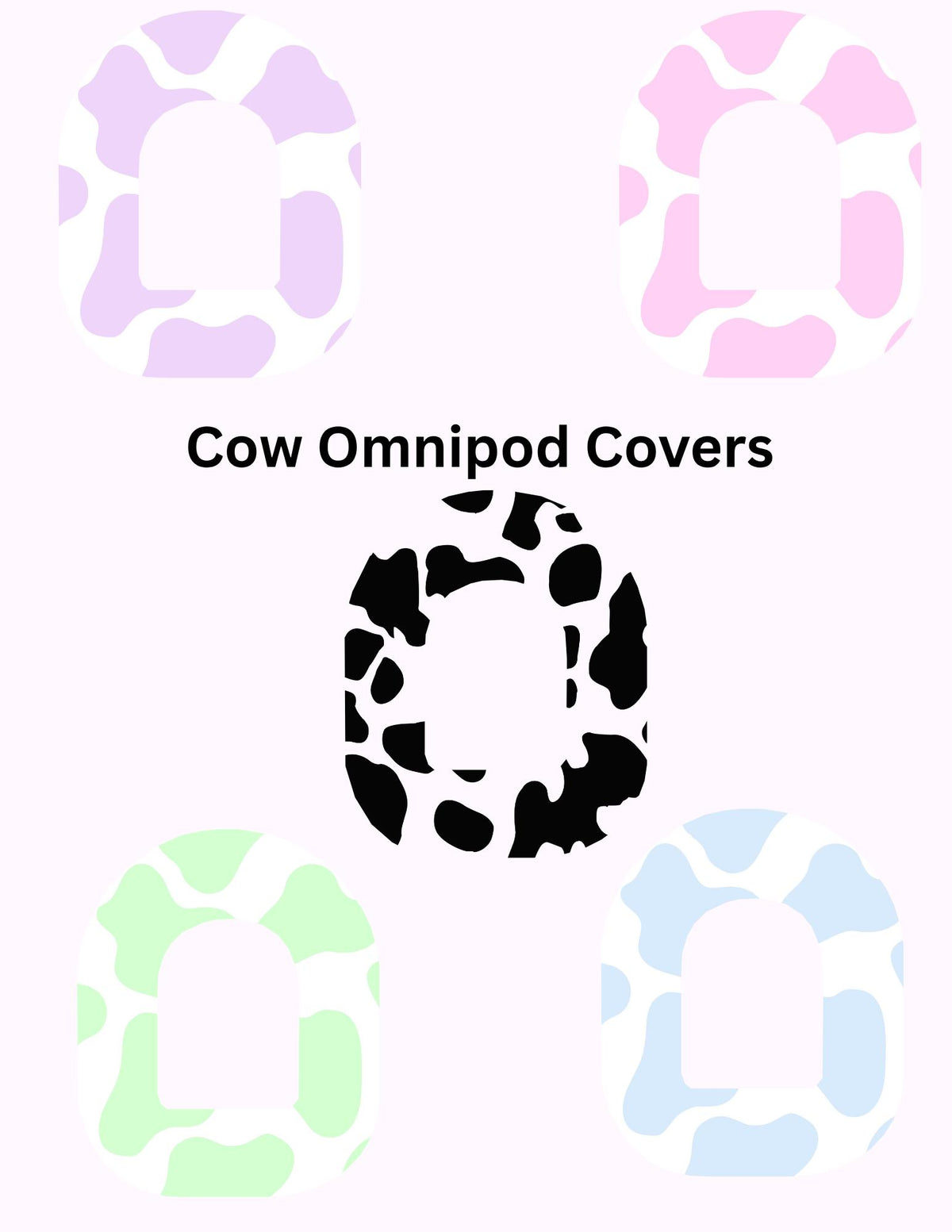 Omnipod Cover Cow Print Theme Style Pack of 5