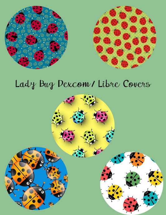Ladybug Dexcom G7/G6, Libre CGM Cover Patches, Style Pack of 5