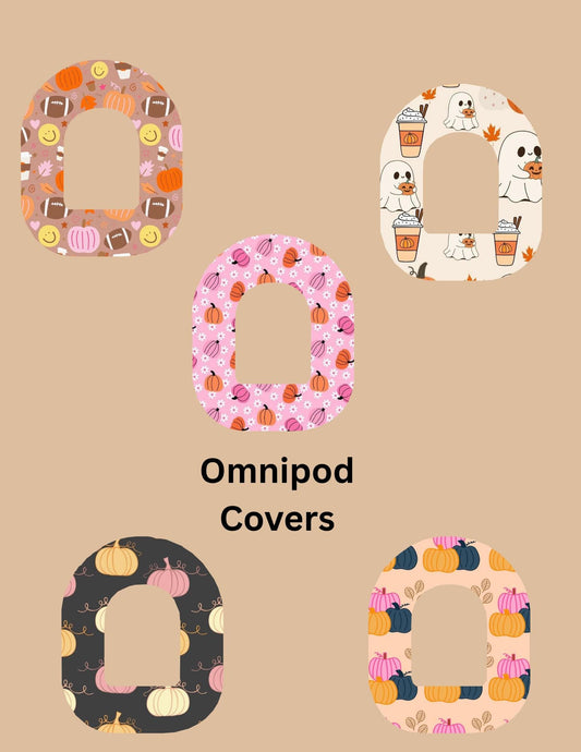 Omnipod Cover Pumpkin Theme Style Pack of 5