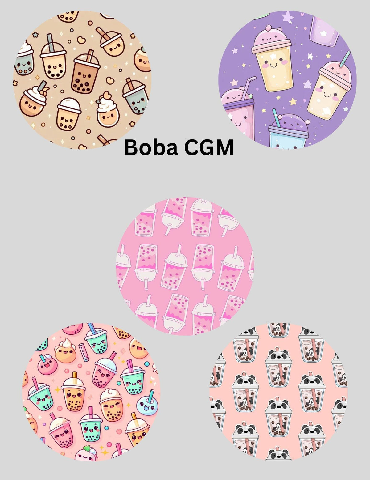 Boba CGM Patches, Dexcom G7, Libre 3, Omnipod Cover, Pack of 5