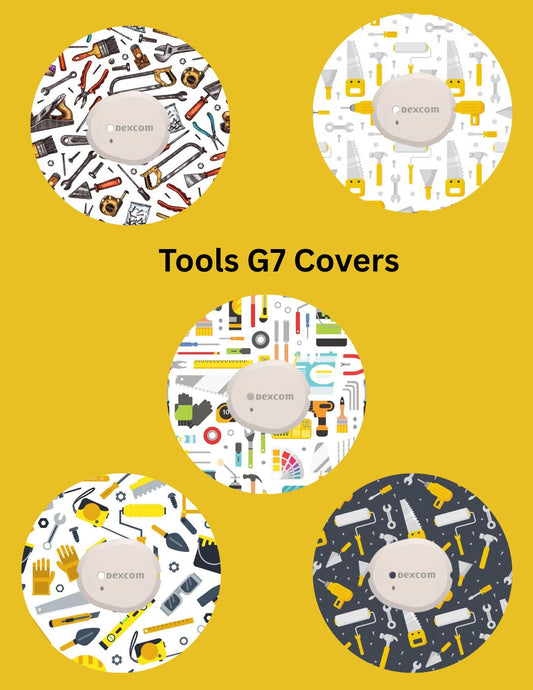 Tools Print CGM SuperSkin Patches, Dexcom G7, Libre 3, Libre 2, 5 Pack