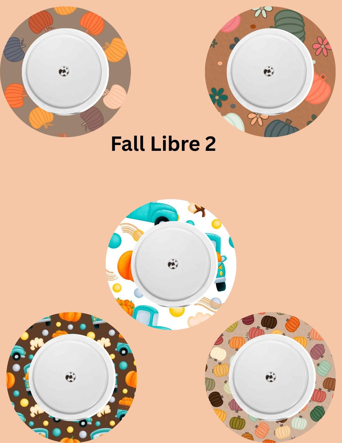 Fall CGM Patches: Dexcom G7/Libre/G6/Omnipod, Style Pack of 5