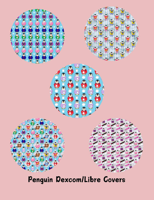Penguin Dexcom G7, G6, Libre CGM Cover Patches, Style Pack of 5