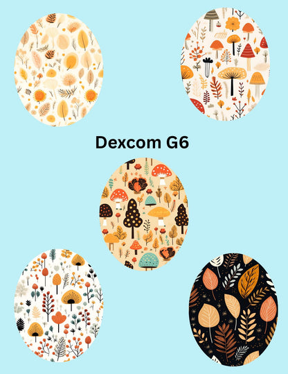 Boho Fall CGM Covers, Dexcom G7, G6, Libre 2, 3, Omnipod, 5 Pack
