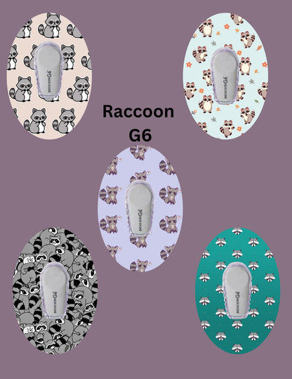 Raccoon Dexcom CGM Covers: G7, G6, Libre, Omnipod - 5 Pack