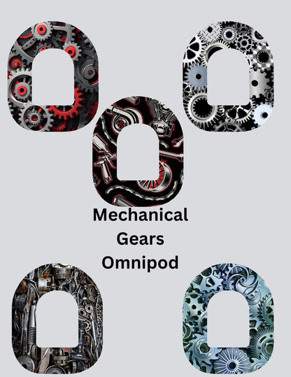 Mechanical Gears CGM SuperSkin Patch, Dexcom G7, Libre, Omnipod, 5 Pack