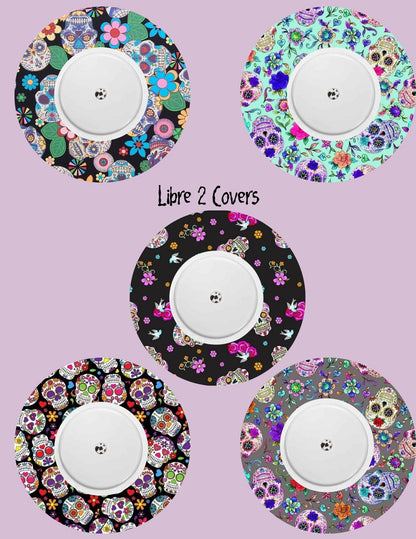 Sugar Skull Dexcom CGM Covers, Floral Dia de los Muertos, 5 Pack