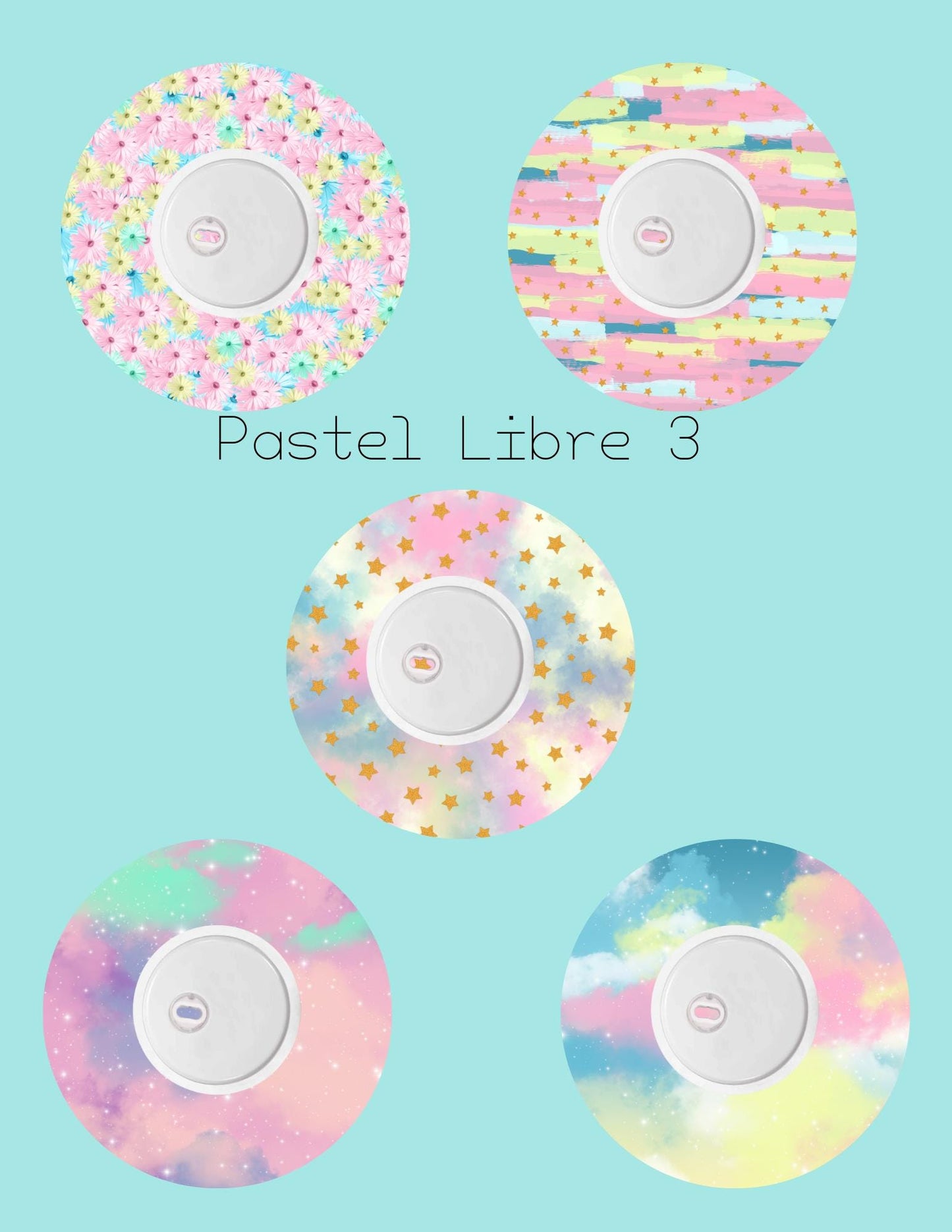 Pastel Dexcom G7/Libre CGM Covers, Style Pack of 5