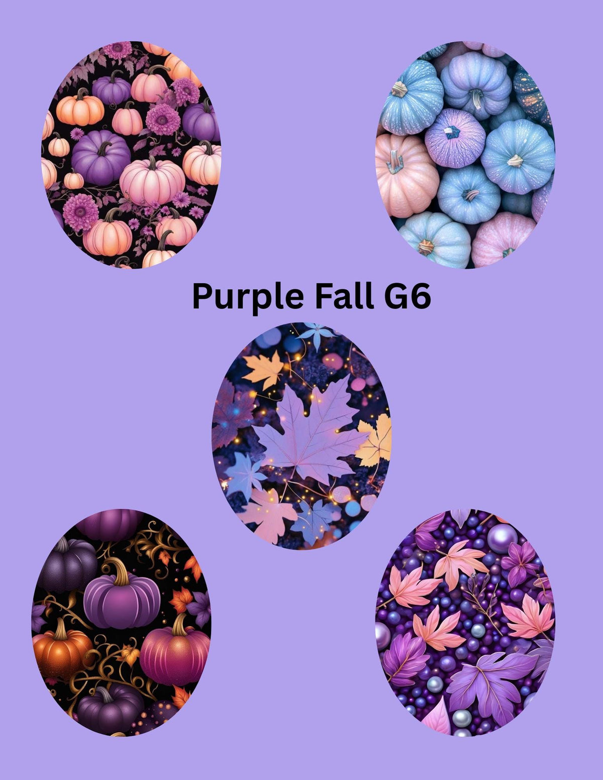 Purple Fall CGM Stickers, Dexcom G7 G6 Libre 3 2, 5-Pack