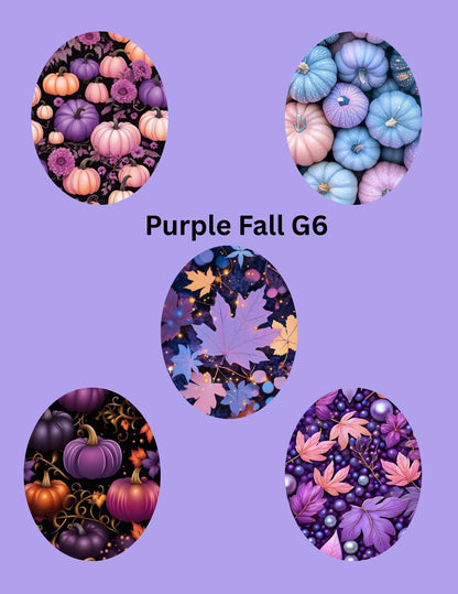 Purple Fall CGM Stickers, Dexcom G7 G6 Libre 3 2, 5-Pack