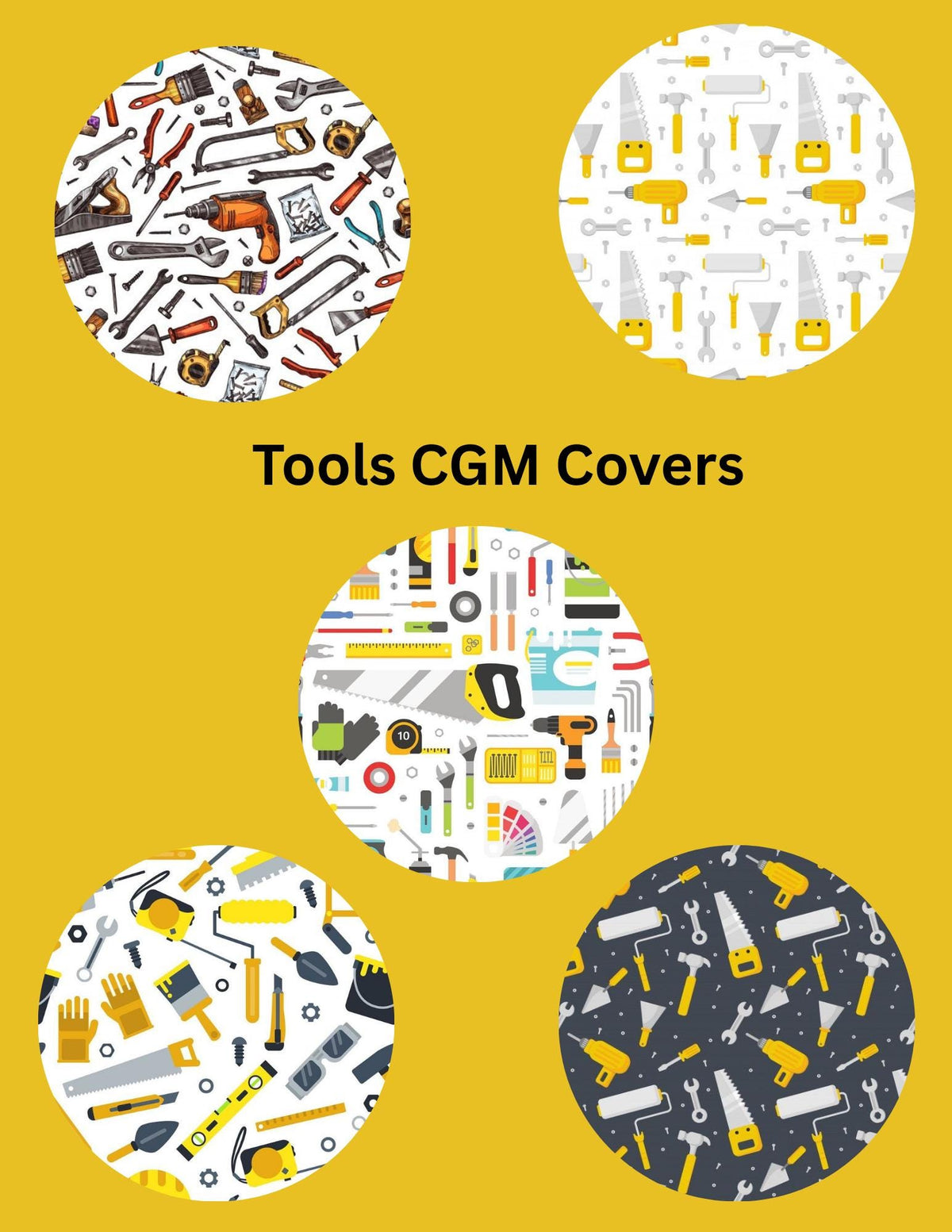 Tools Print CGM SuperSkin Patches, Dexcom G7, Libre 3, Libre 2, 5 Pack