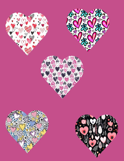 Omnipod Cover Hearts Theme Style Pack of 5