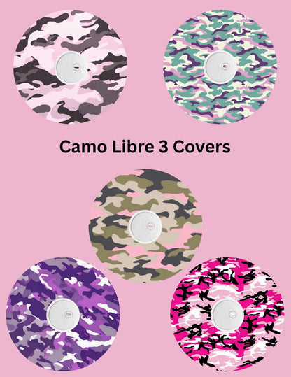 Camo Design CGM Patches, Dexcom G7, Libre 3, Omnipod Cover, Pack of 5