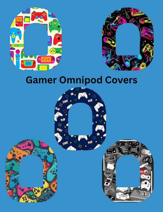 Omnipod Cover Gamer Theme Style Pack of 5