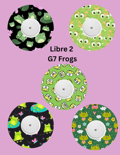 Frog Dexcom G7/Libre CGM Cover Patches, Style Pack of 5