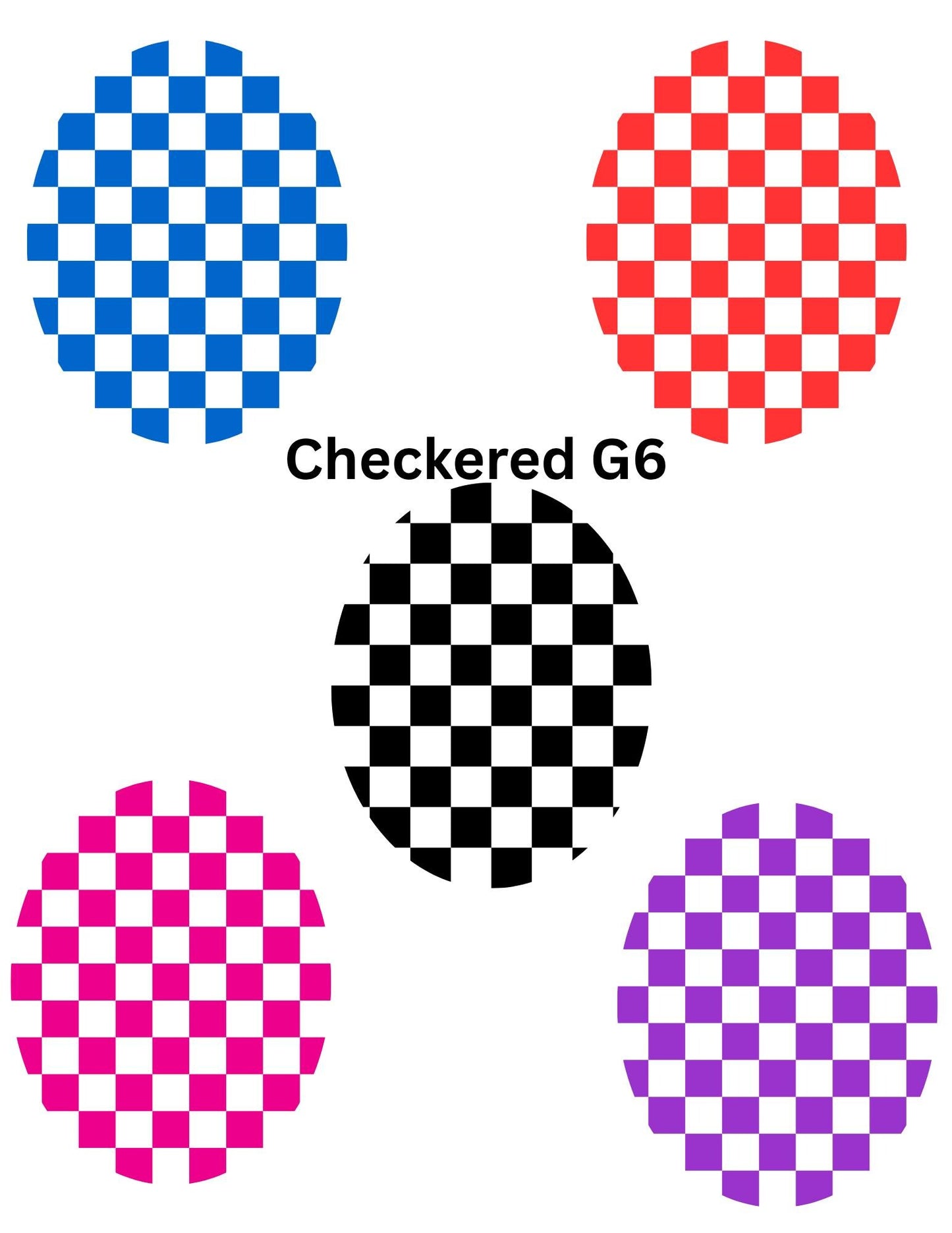 Checkered CGM Patches, Dexcom G7, G6, Libre, Omnipod, 5-Pack