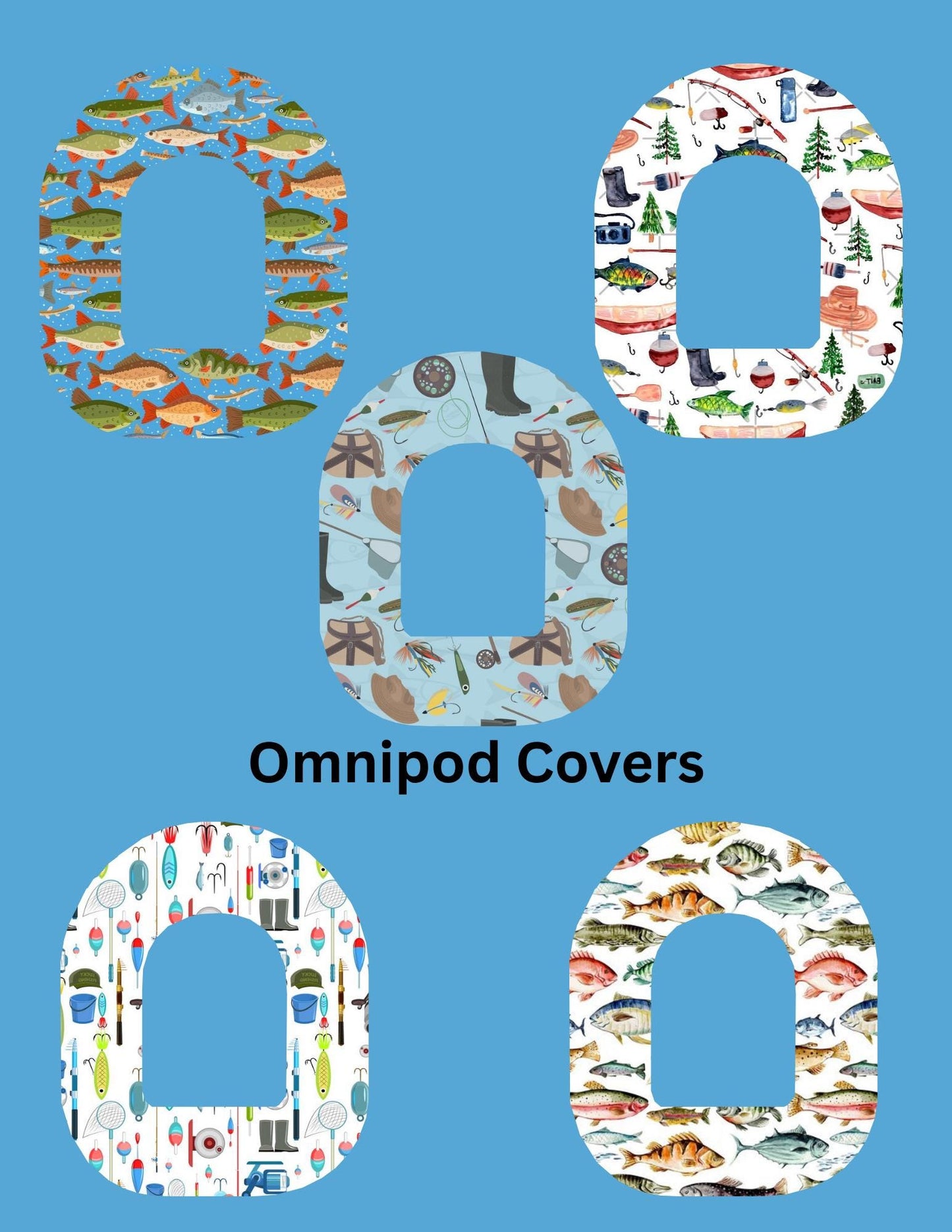 Omnipod Cover Fishing Style Pack of 5