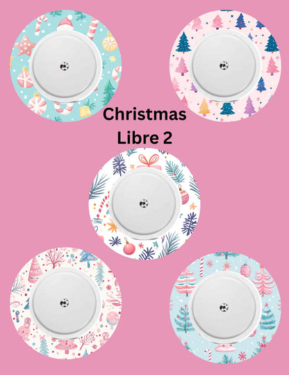 Christmas CGM Stickers, Pastel Dexcom G7, Libre 3, Omnipod, Pack of 5