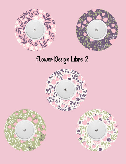 Floral Dexcom CGM Cover Patches, Flower Shape, Style Pack